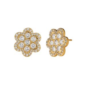 ASHA Delphine Pave stud earrings
